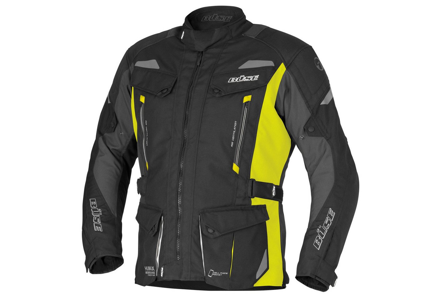Büse Motorradjacke Büse Lago III Textiljacke Schwarz / Neongelb L motorradjacke herren Bild 2