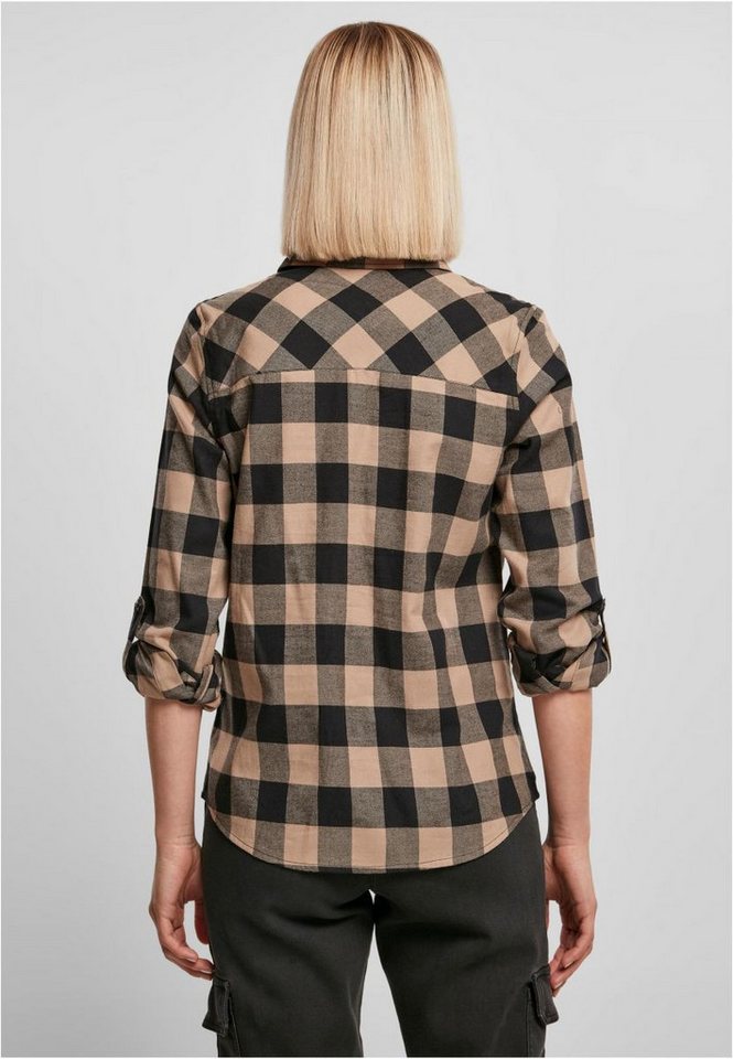 URBAN CLASSICS Outdoorhemd Damen Turnup Checked Flanell Shirt Bluse Bild 4