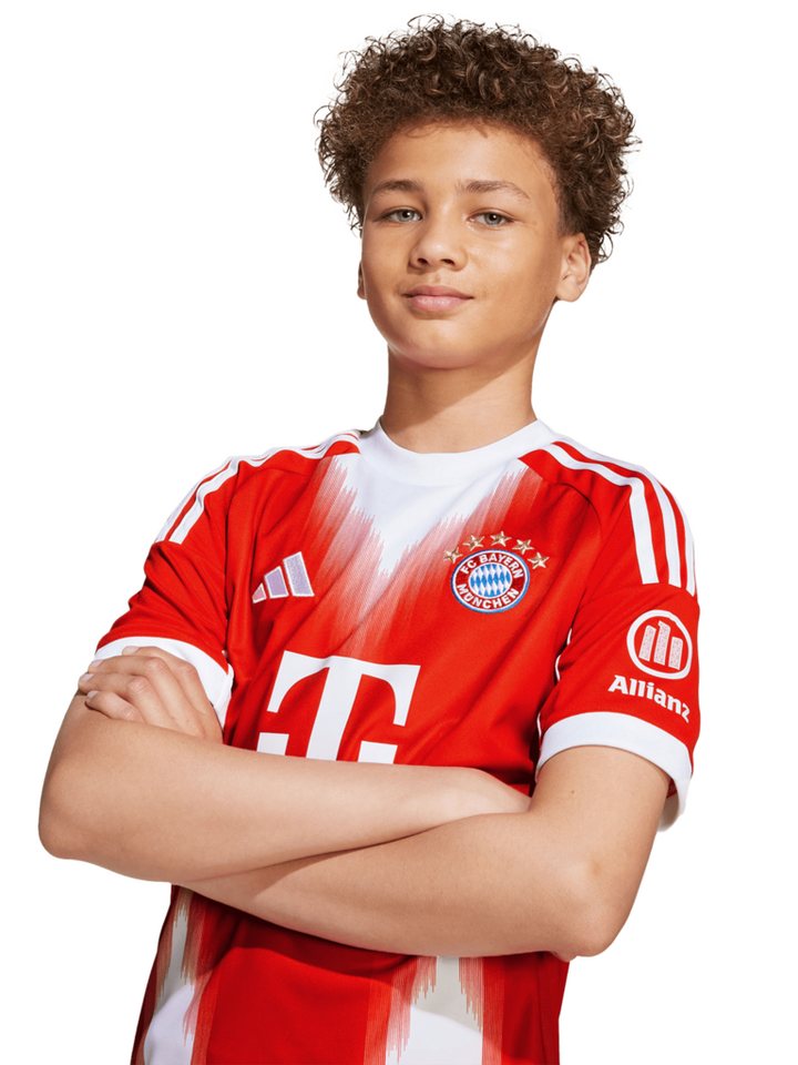 adidas Performance Fußballtrikot FC Bayern München, Trikot Home 25-26, Kinder, Rot/Weiß