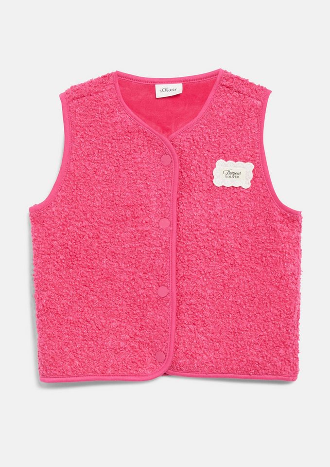 s.Oliver Funktionsweste Indoor-Weste Teddyweste mit Fleece-Innenseite