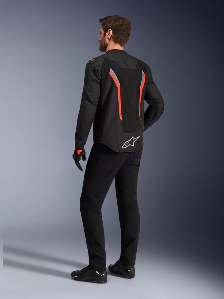 Alpinestars Motorradjacke AST V3 Air perforierte Motorrad Textiljacke Airbag vorbereitet,Ellenbogenprotektoren enthalten,perforiert,Sch Bild 3