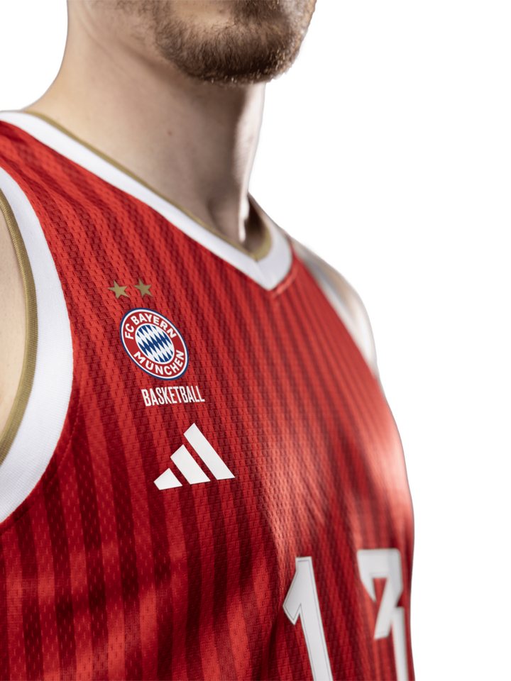 adidas Performance Fußballtrikot FC Bayern München, Basketball AU Trikot Home 26-27, Herren, Rot