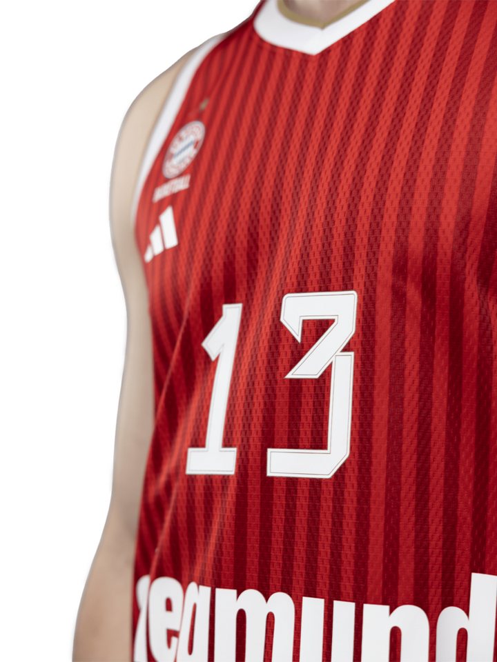 adidas Performance Fußballtrikot FC Bayern München, Basketball AU Trikot Home 26-27, Herren, Rot Bild 2