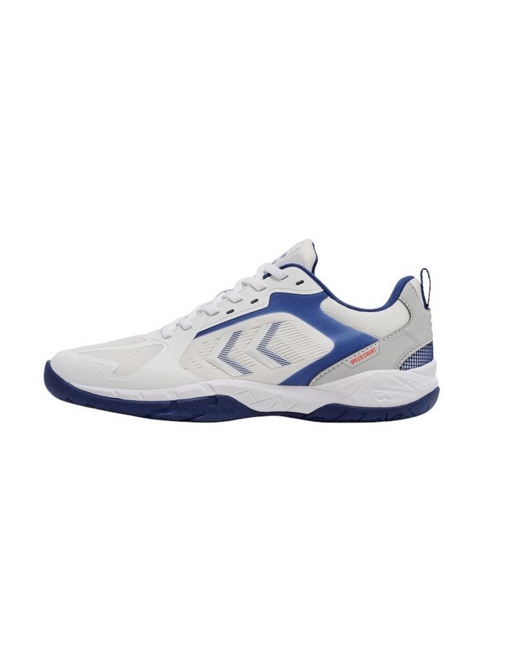 hummel Hallen-Indoorschuhe Speed Court weiss/blau Herren Badmintonschuh Bild 2