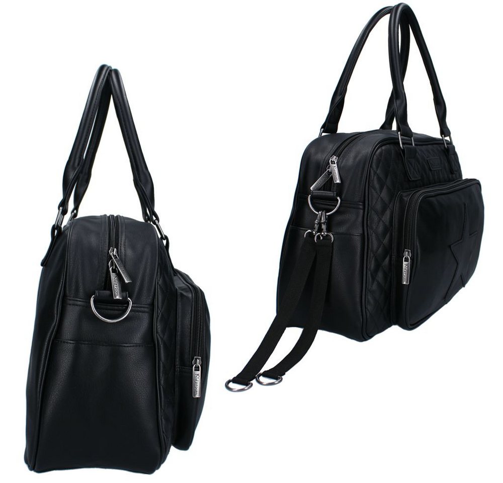 Vadobag Wickeltasche Große Schwarze Baby Wickeltasche Kunstleder mit Wickelunterlage Bild 4