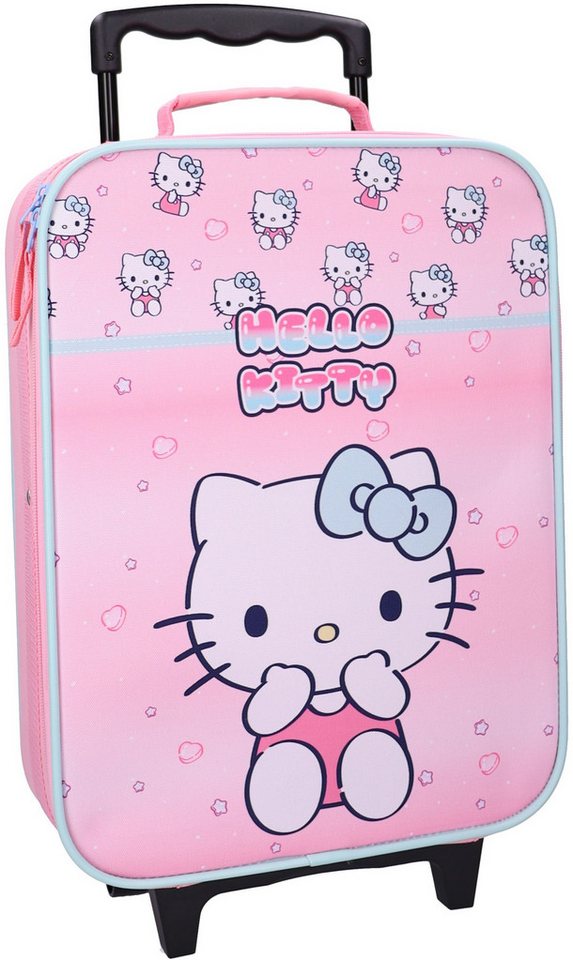 Hello Kitty Kinderkoffer Trolley Koffer Handgepäck Kinder Trolly Kindertrolley für Mädchen, Innen-Maße: 40 x 30 x 10 cm, Volumen: 12 Liter Bild 2
