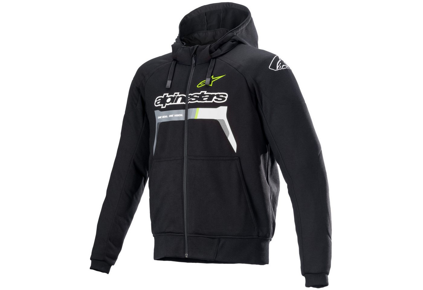 Alpinestars Motorradjacke Alpinestars Chrome Ignition Hoodie schwarz / gelb-fluo motorradjacke herren Bild 2