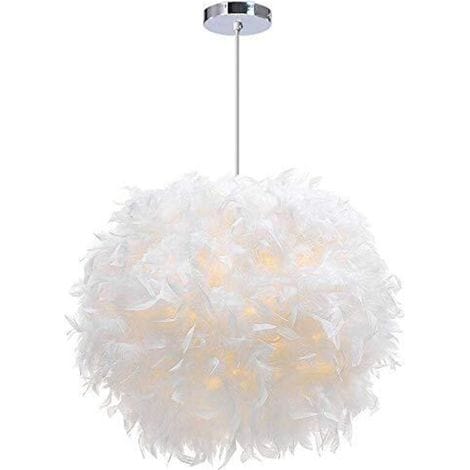 30 Cm Pendelleuchte, Weißer Feder-kronleuchter, Hängeleuchte Fürs Schlafzimmer