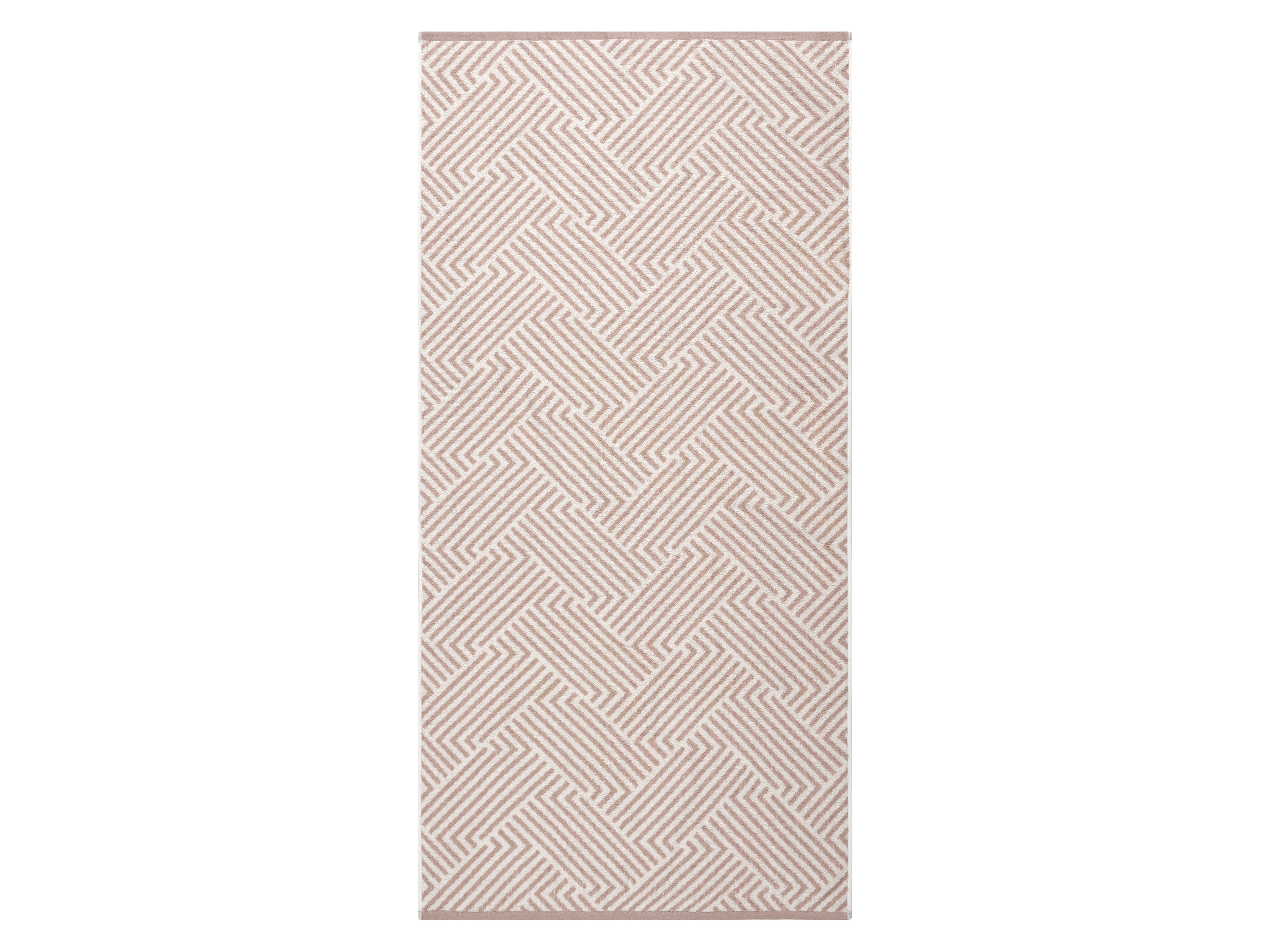 LIVARNO® Frottier-Duschtuch, 70 x 140 cm (gemustert/beige)