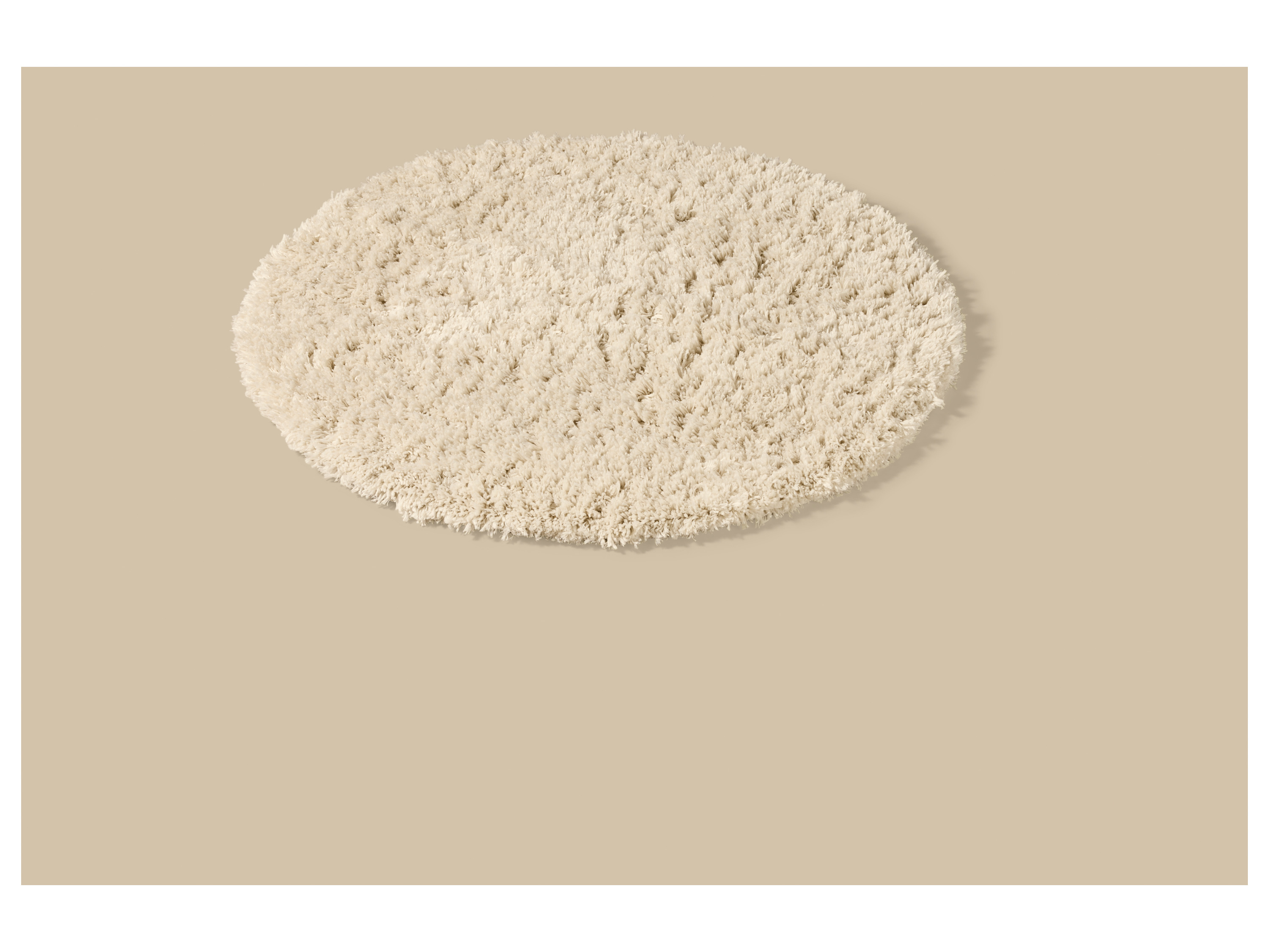 LIVARNO® Badematte, 50 x 80 cm / Ø 70 cm (beige rund) Bild 4