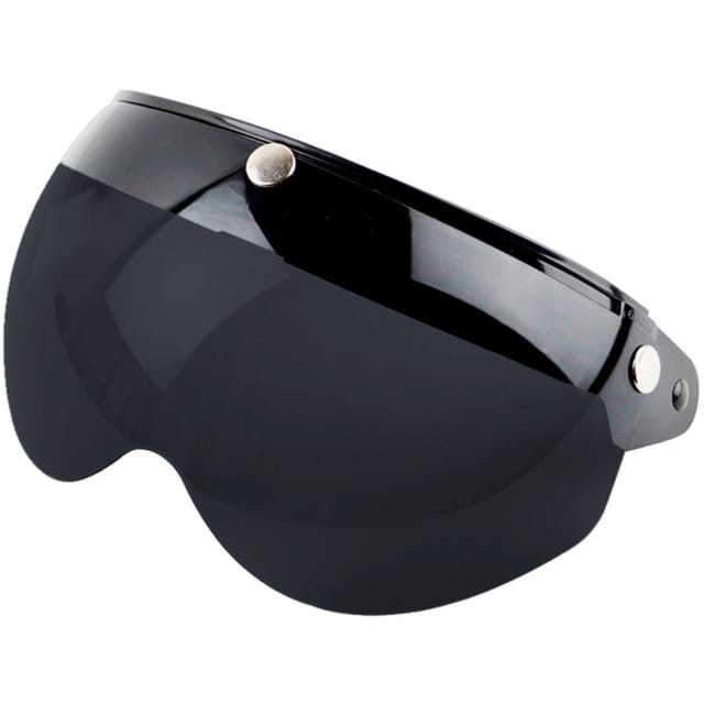 Visera universal retro Eosnow con 3 botones a presión, resistente al viento, para casco de media cara, para motocicleta