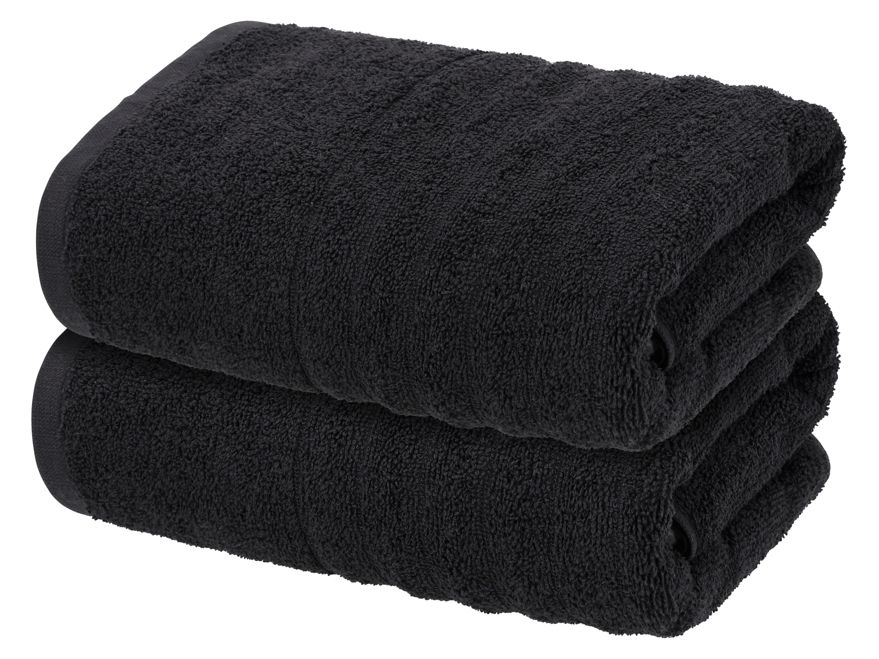 LIVARNO® Frottier-Handtücher, 2 Stück, 50 x 100 cm (Schwarz) Bild 2