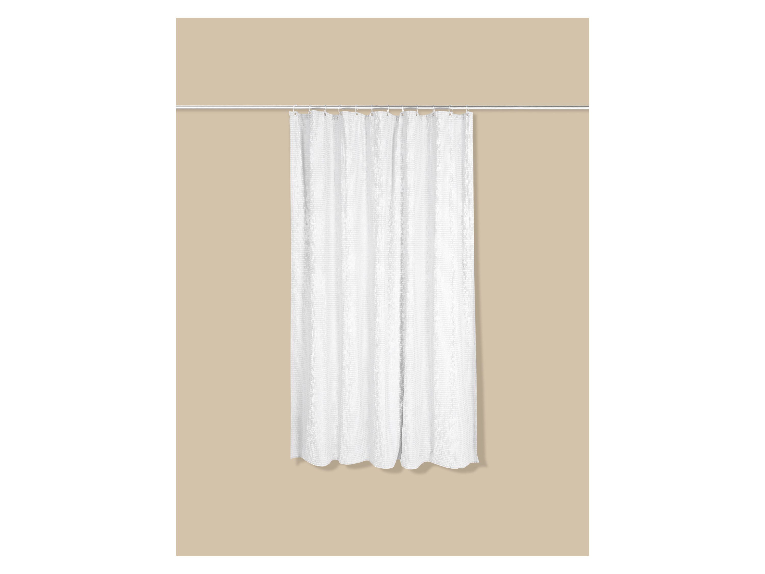 LIVARNO® Premium Seersucker Duschvorhang, 180 x 200 cm (weiß) Bild 2