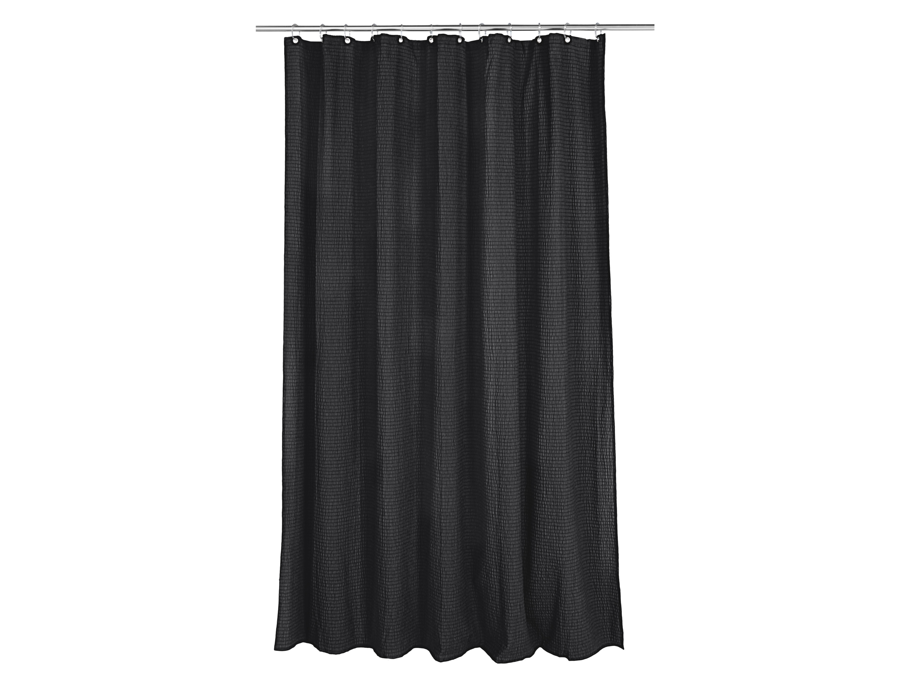 LIVARNO® Premium Seersucker Duschvorhang, 180 x 200 cm (Schwarz) Bild 2