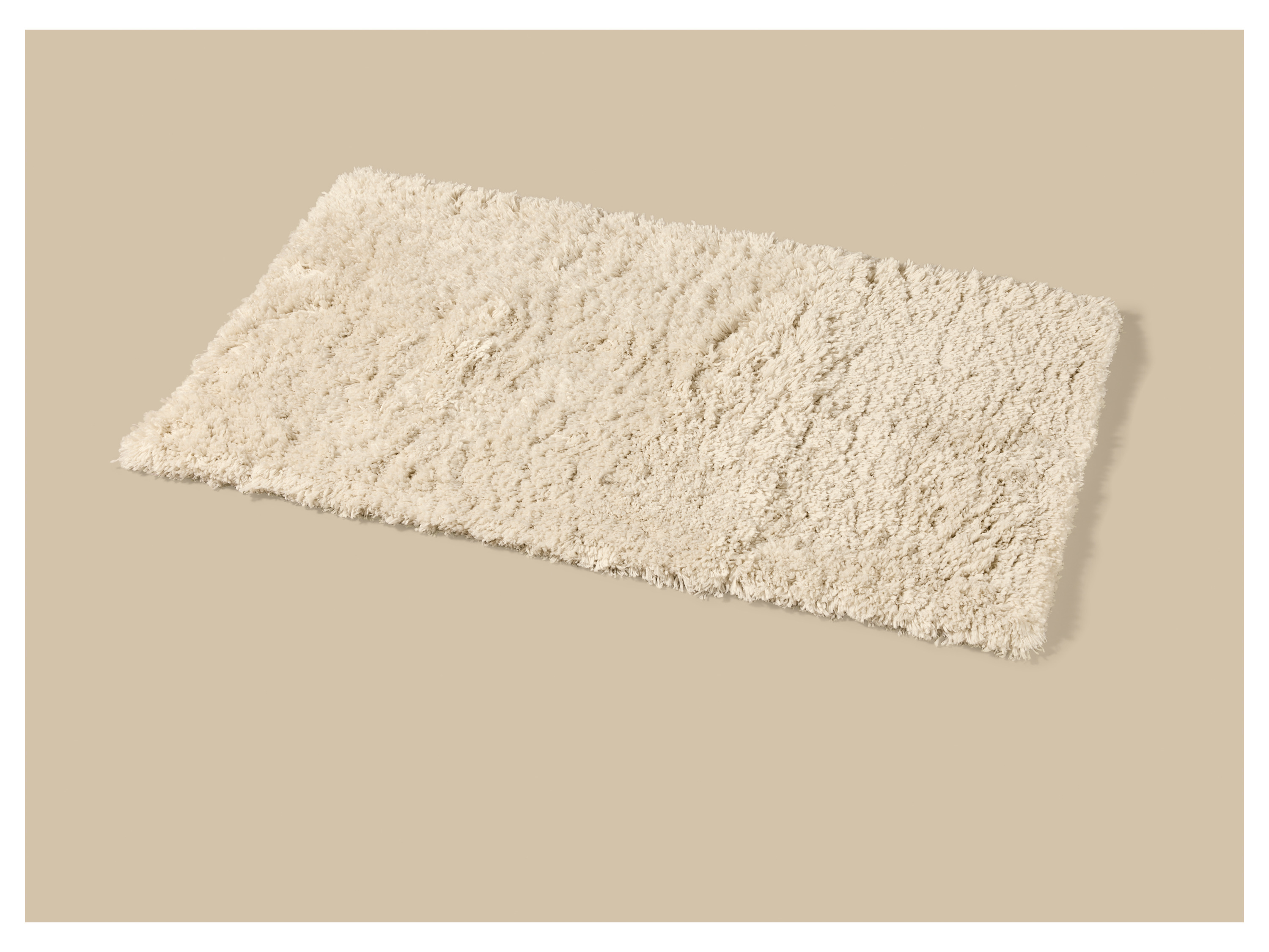 LIVARNO® Badematte, 50 x 80 cm / Ø 70 cm (Beige) Bild 3