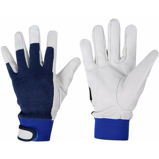 Guantes de soldadura de piel de cabra para jardinería, soldadura y carpintería - Resistentes al calor - Excelente idea de regalo 24 cm (CS-ST59).