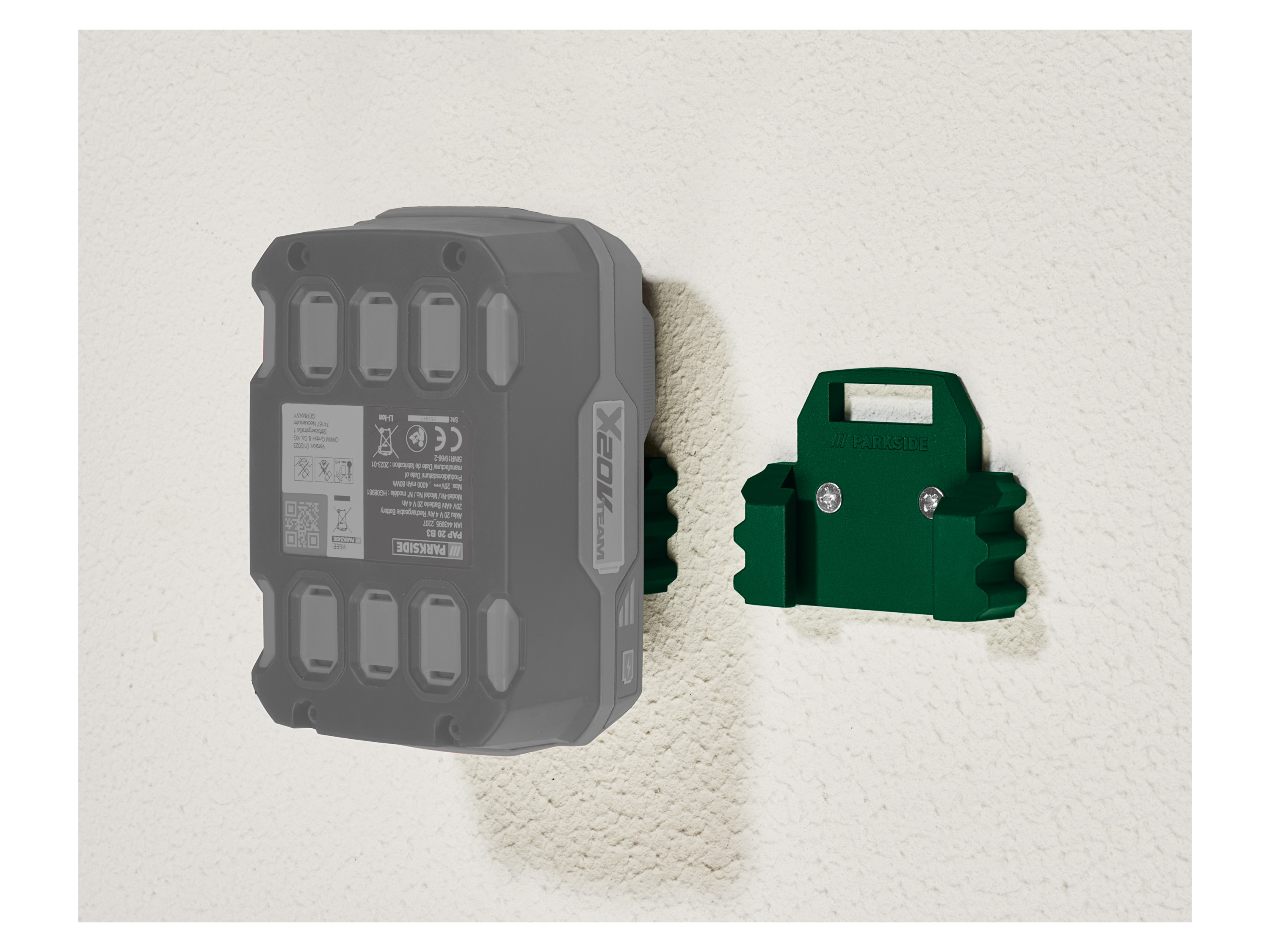 PARKSIDE® Wandhalter-Set für Akkus / Wandhalter für Akku-Schrauber (Einzelhalterung 6tlg.) Bild 2