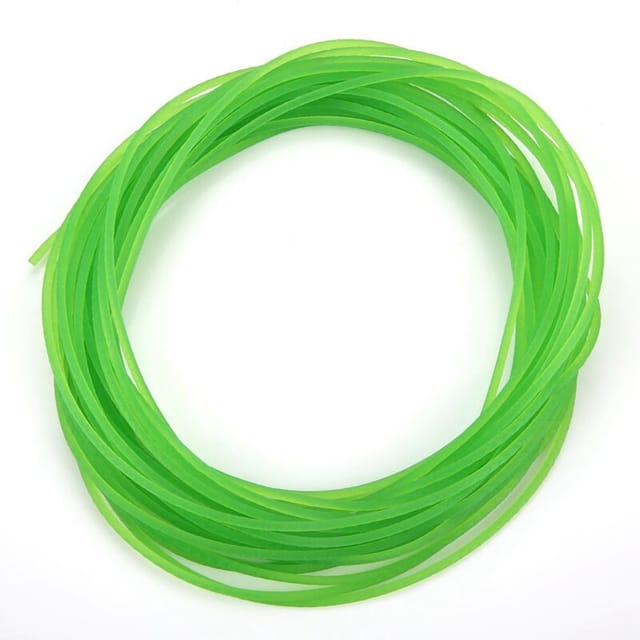 Correa redonda de poliuretano Eosnow de superficie rugosa verde para transmisión (2 mm, 10 m)