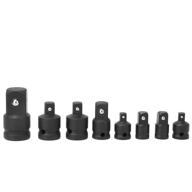 Juego de adaptador y reductor de vaso negro Eosnow de 8 piezas para llave de impacto CRV