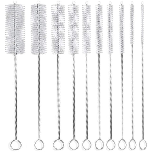 Langrohrbürste, 20 Cm (8 Zoll) Lange Nylon-rohrbürste, 10er-set, 10 Verschiedene Durchmesser