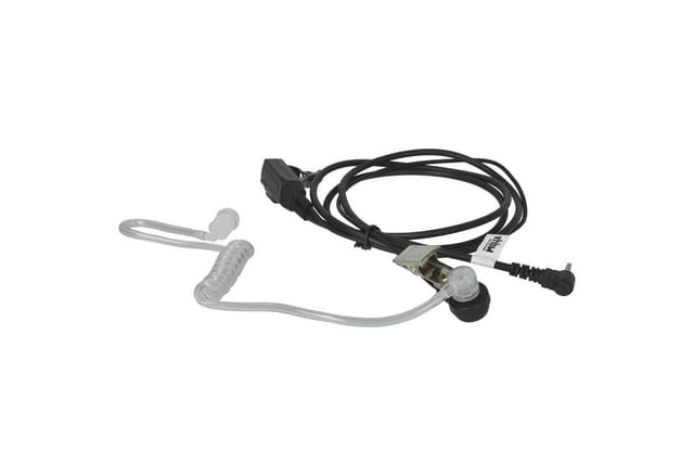 vhbw Headset kompatibel mit Motorola TKLR T6, TKLR T3, T9680, T9550XLR, T9550, T9650, T9580XLR, TKLR T8 Funkgerät - schwarz, Akustikschlauch