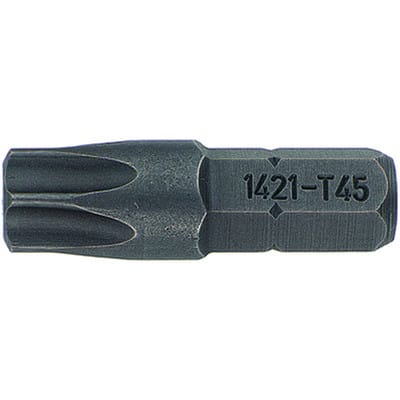 Stahlwille Bit-Schraubendrehereinsatz TORX T 45 Außen-6kant C 6,3mm L.25mm