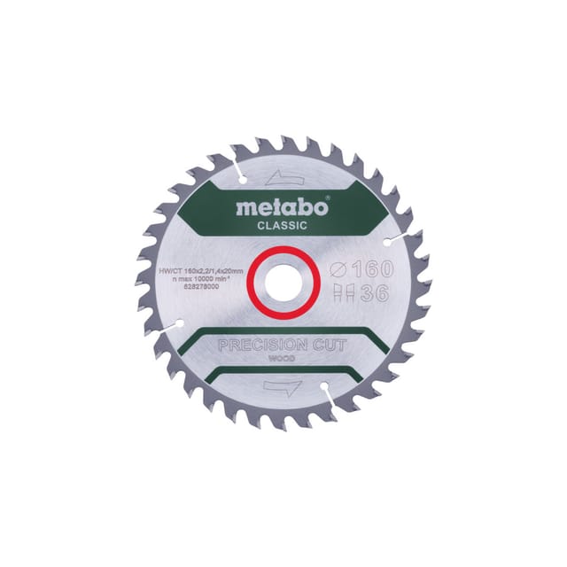 Metabo - precision cut wood classic 628278000 Kreissägeblatt 160 x 20 x 1.4 mm Zähneanzahl: 36 1 St.