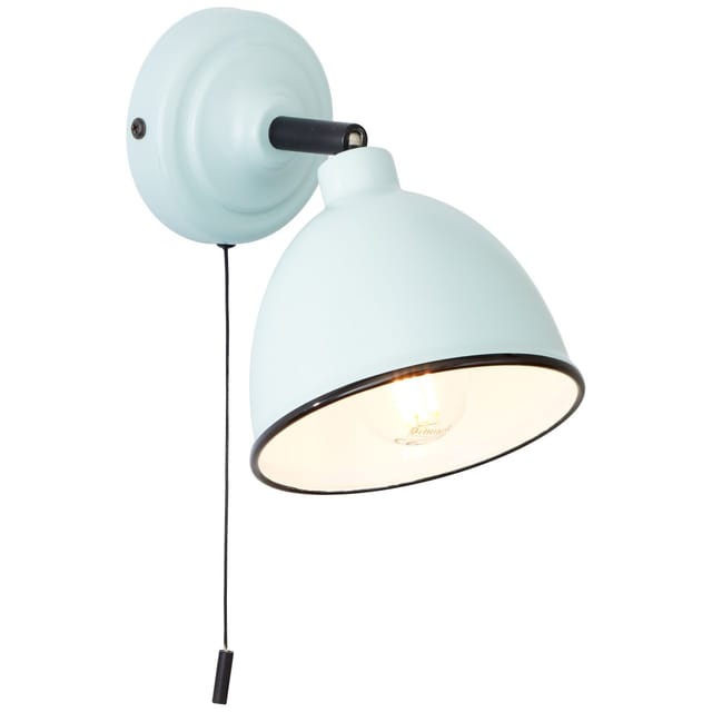 Brilliant - Lampe Telio Wandleuchte Zugschalter hellblau 1x D45, E14, 28W, geeignet für Tropfenlampen (nicht enthalten) Mit Zugschalter