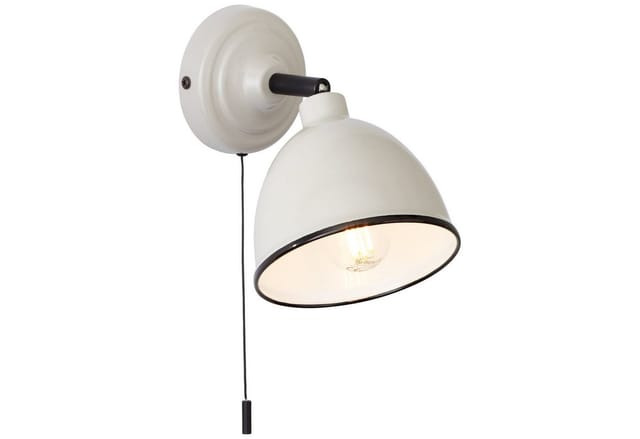 Brilliant - Lampe Telio Wandleuchte Zugschalter grau/taupe 1x D45, E14, 28W, geeignet für Tropfenlampen (nicht enthalten) Mit Zugschalter