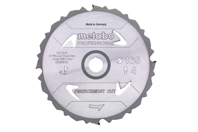 Metabo FIBERCEMENT CUT PROFESSIONAL 628287000 Kreissägeblatt 160 x 20 x 1.6 mm Zähneanzahl: 4 1 St.
