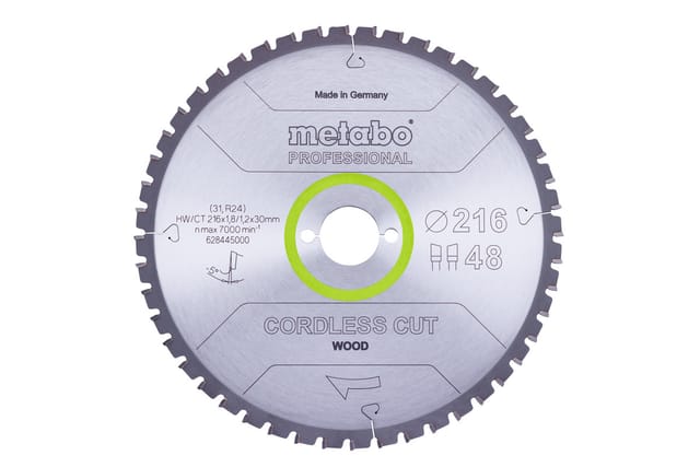 Kreissägeblatt Holz 216x30 mm 28 wz 5° speziell Akku Kapp- Gehrungssägen - Metabo