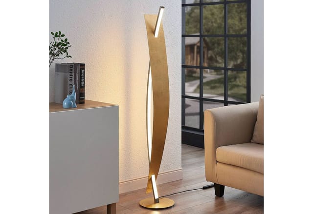 Led Stehlampe 'Marija' aus Metall dimmbar für Wohnzimmer & Esszimmer von Lucande