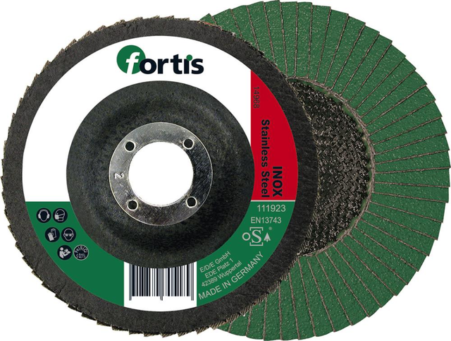 FP - Fächerschleifscheibe Inox 125mm K60 gewölbt fortis