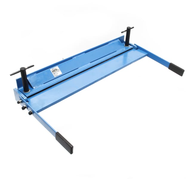 Blechbiegemaschine 630 mm Arbeitsbreite, max. 135° Biegewinkel, Abkantbank zum Blech Abkanten aus Gusseisen in Blau und Grau - Wiltec