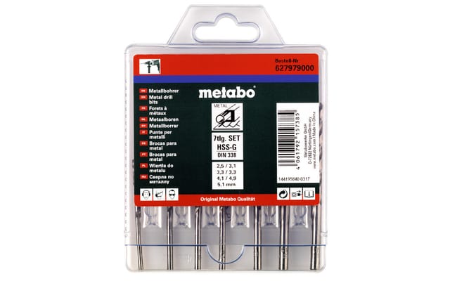 Metabo - HSS-G-Bohrerkassette, 7-tlg.