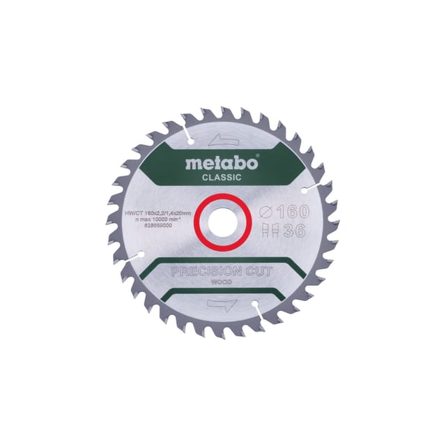 Metabo - Sägeblatt precision cut wood - classic, 160x2,2/1,4x20 Z36 wz 10° /b (628659000)