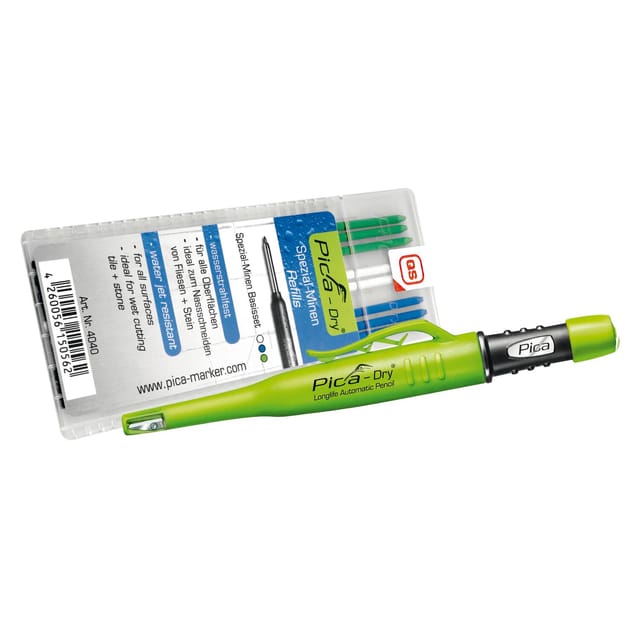 Pica - Tieflochmarker Set Dry graphit + Ersatzminen wasserstrahlfest