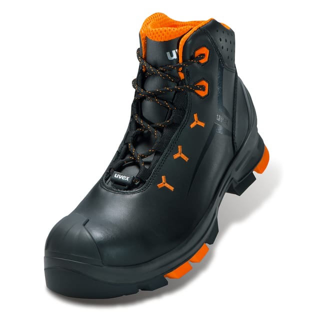 Uvex - 2 Sicherheits-Stiefel Gr.37 W11 S3L esd sr schwarz/orange 6503.2