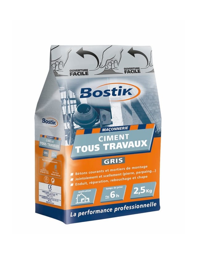 Bostik Zement Für Alle Arbeiten 2,5 kg Grau - Bostik