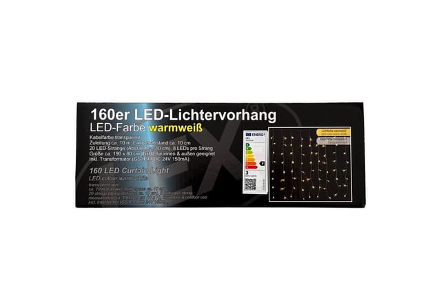 160er LED-Lichtervorhang Innen & Außen warmweiß-DLK005W