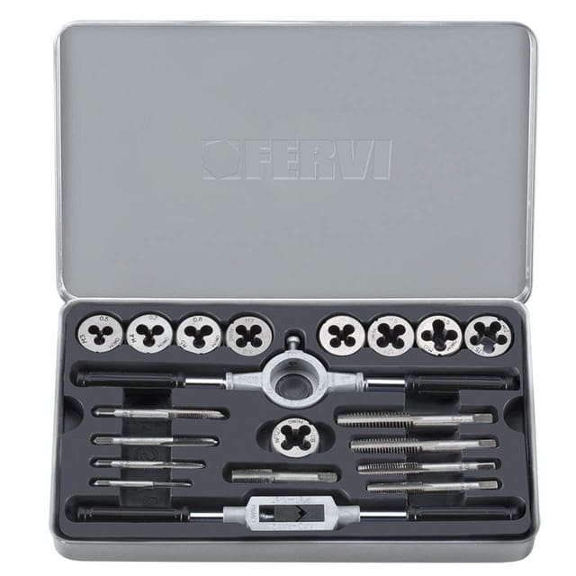 Fervi - gewindeschneid satz 20 teile gewindeschneider gewindebohrer M3-M12 M020