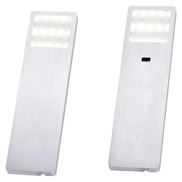 Helena LED-Unterbauleuchte 2er Set led led fest eingebaut 4 w Warmweiß Aluminium (gebü - Paul Neuhaus