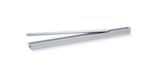 Geze - Gleitschiene Boxer m. Hebel & mecha. Feststellung 20,7 mm silberfarbig