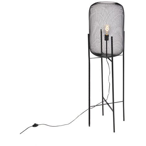 Moderne Stehleuchte schwarz 135cm - Bliss Mesh