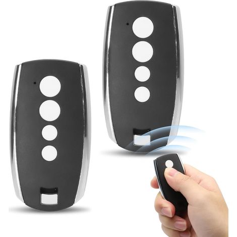 King Gates Stiftfernbedienungen, 2er-pack, 4 Kanäle, 433 Mhz, Rolling Codes, Garagentor