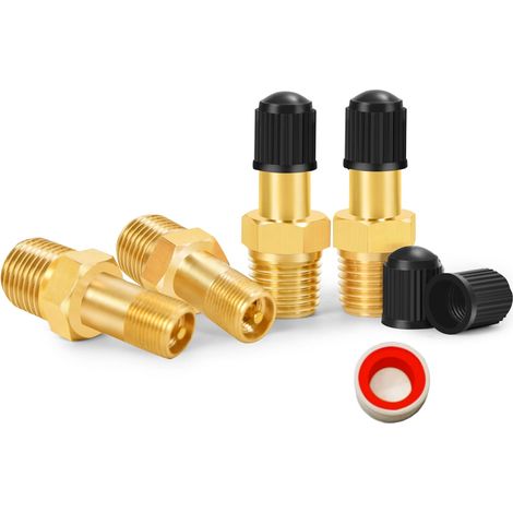 4-teiliges Tankventil-set, 1/8"-npt-außengewinde, Korrosionsbeständiges Messing, Für Luftkompressoren
