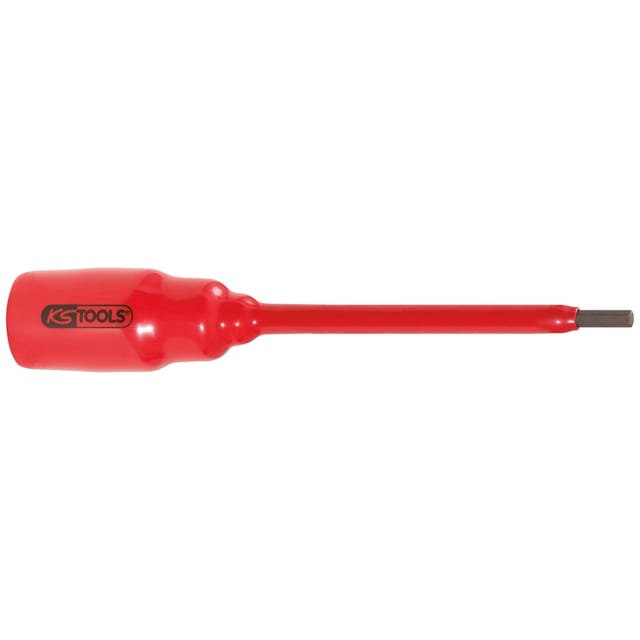 Ks Tools 1/2 Bit-Stecknuss mit Schutzisolierung für Innensechskant-Schrauben, 6 mm,267 mm lang