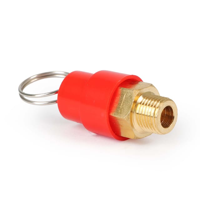 Wiltec - Ersatzteil für Airbrush Kompressor AS186 / AS189 / AS196 / AS196A – Überdruckventil – Ersatz Ventil mit Gewinde 9,51 mm (⅛″), Zubehör für