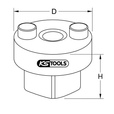 Ks Tools Blattfederbolzen-Stecknuss für Volvo, 27 mm