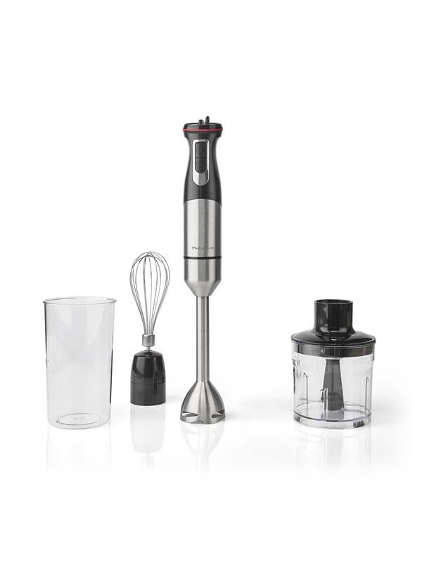 Nedis - Stabmixer 800 w geschwindigkeitsstufen variable geschwindigkeitsregelung zerkleinerer aluminium schwarz